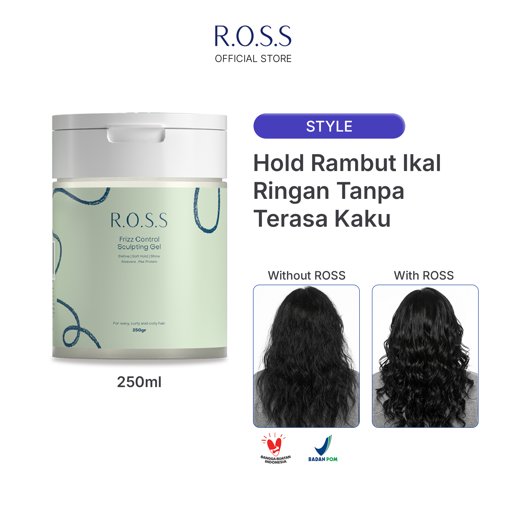 R.O.S.S Frizz Control Sculpting Gel 250gr